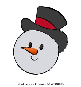 christmas snowman with hat character decoration