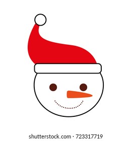 christmas snowman hat character winter