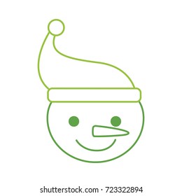 christmas snowman hat character winter