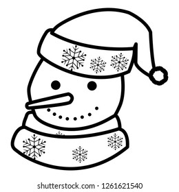 Christmas snowman icon