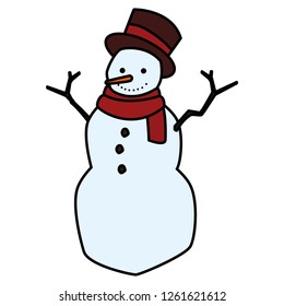 Christmas snowman icon
