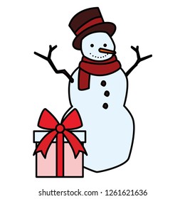 Christmas snowman icon