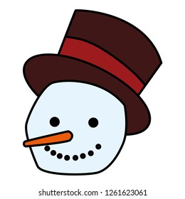 Christmas snowman icon