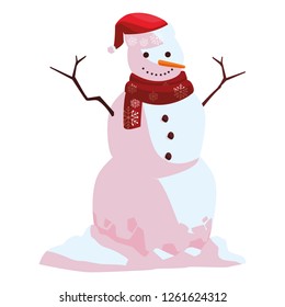 Christmas snowman icon
