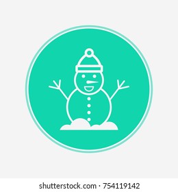 Christmas snowman icon