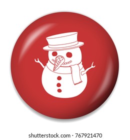 Christmas snowman icon