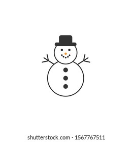 christmas snowman icon isolated on the background