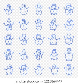 Christmas Snowman Icon set