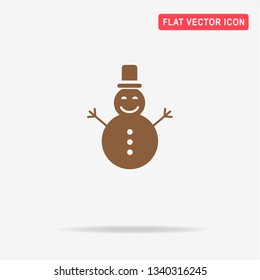 Christmas snowman icon. Vector concept illustration for design.