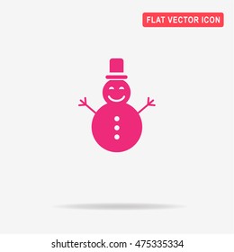 Christmas snowman icon. Vector concept illustration for design.