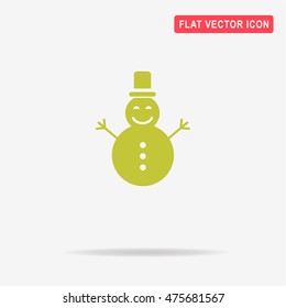 Christmas snowman icon. Vector concept illustration for design.