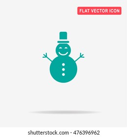 Christmas snowman icon. Vector concept illustration for design.