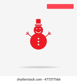 Christmas snowman icon. Vector concept illustration for design.