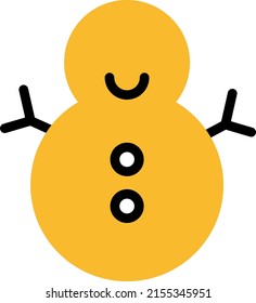 Christmas snowman, illustration, vector on a white background.