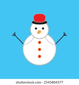 christmas snowman isolated on white background. Cheerful snowmen in different costumes and scarf and hat.