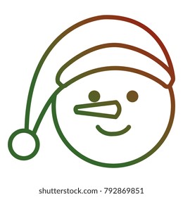 christmas snowman kawaii character