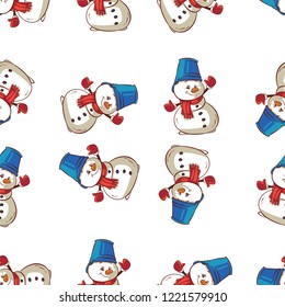 Christmas snowman pattern