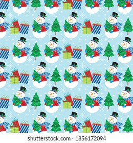 Weihnachtsschneemuster, das Sie für Geschenkverpackungsdesign verwenden können