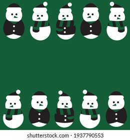 Diseño de patrón impecable de Snowman de Navidad para gráficos de sitios web, textil de moda