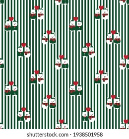 Christmas Snowman seamless pattern design for website graphics, fashion textile