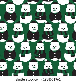 Diseño de patrón impecable de Snowman de Navidad para gráficos de sitios web, textil de moda