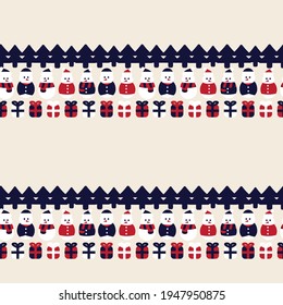 Christmas Snowman seamless pattern design for website graphics, fashion textile
