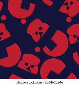 Christmas Snowman seamless pattern design for website graphics, fashion textile