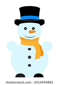 christmas snowman stock vector illustration isolated on white background