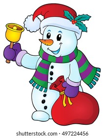 Christmas snowman topic image 1 - eps10 vector illustration.