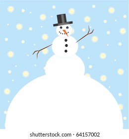 Christmas Snowman Vector