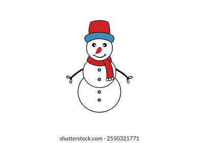 Navidades Muñeco de nieve Diseño de Vector - Festiva festivo