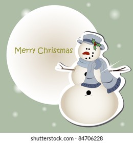 christmas snowman vector illustration