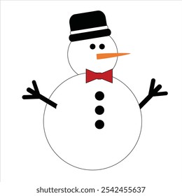 Christmas snowman vector illustration Christmas ornament theme	