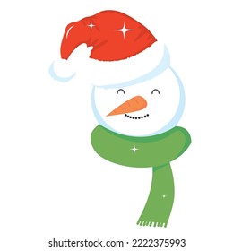 imagen vectorial de snowman navidad con fondo blanco