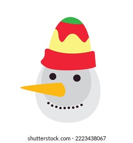 christmas snowman vector image with white background