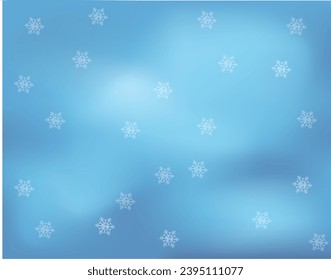 Christmas - Snowy Over Blue Background