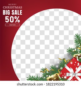 Christmas social media pomote,promotion post templates.post square frame for social media