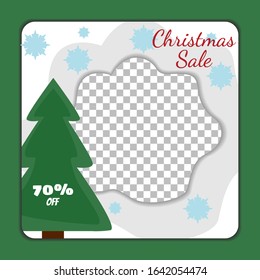 Christmas Social Media post template design. for e-commerce sale promo discount. Can use for advertisement, web design, gift card, coupon, flyer, poster, and promotion.