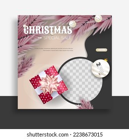 christmas social media post template web banner for promotions your product.