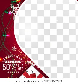 Christmas social media promote,promotion post templates.post square frame for social media