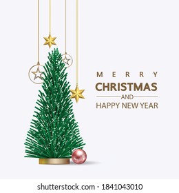 Christmas social media promote,promotion post templates.post square frame for social media 3D vector.