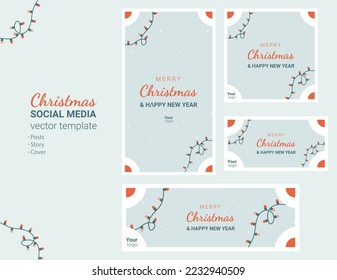 Christmas social media vector post