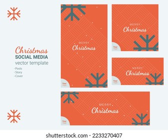 Christmas social media vector post