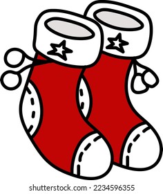 Christmas Sock clipart vector design