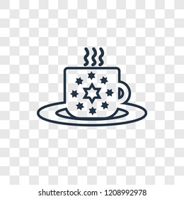 Christmas sock concept vector linear icon isolated on transparent background, Christmas sock concept transparency concept in outline style