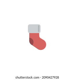 Christmas sock decoration filled outline icon, line vector sign, linear colorful pictogram isolated on white. Symbol, logo illustration. Pixel perfect vector graphics
