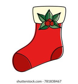 christmas sock decorative icon