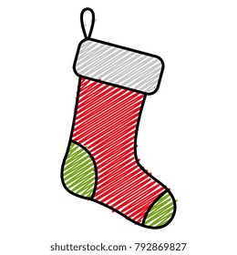 christmas sock decorative icon