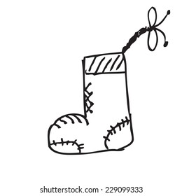 Christmas sock doodle