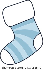 Christmas Sock Doodle Vector Illustration